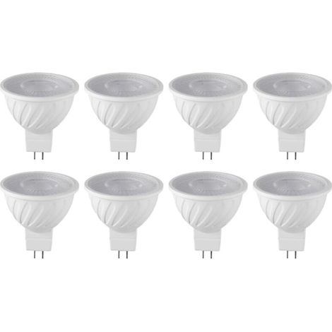 8 Ampoules LED 7 W MR16 GU5.3 Base 6000 K 580 Lumière Blanche pour Plafonnier Rail D'Éclairage Usage Domestique Ampoule