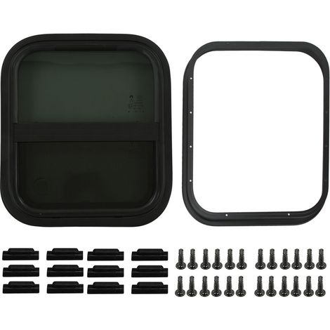 Fenêtres coulissantes RV avec écran 440 mm H 390 mm W verre trempé teinté étanche pour camping-car remorque (1/4)