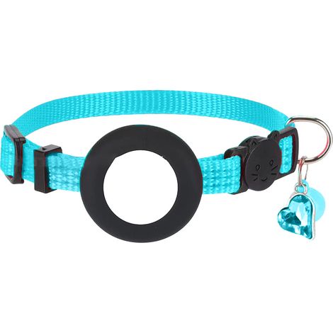 Collier Pour Chat Avec Support Intégré Pour Air Tag - Nylon Réfléchissant - Boucle De Sécurité À Détachement Rapide - Taille Réglable - 1 Pièce (1/5)