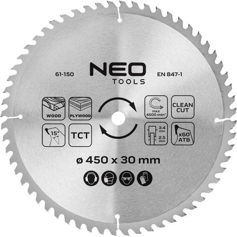Lama per sega Widia, 450 x 30 mm, 60 denti