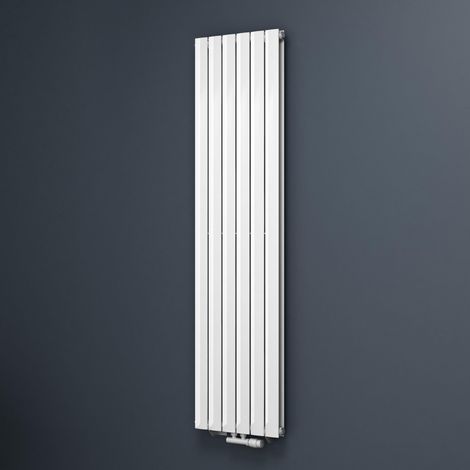 Mai & Mai Radiatore Verticale da Bagno 180x46cm, Radiatore Scaldasalviette a Due Strati Termoarredo Scalda Portasciugamani da Parete e Pavimento in Acciaio, Bianco