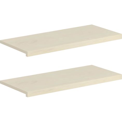 Fensterbänke 2 stk. Weiß 100 x 40 x 2 cm Massivholz Eiche vidaXL