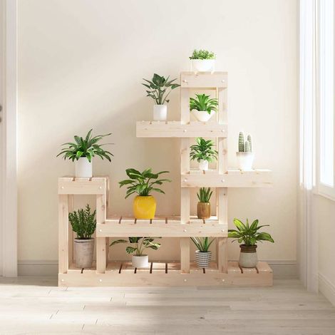 vidaXL Plant Stand 92x25x97 cm Solid Wood Pine (1/5)