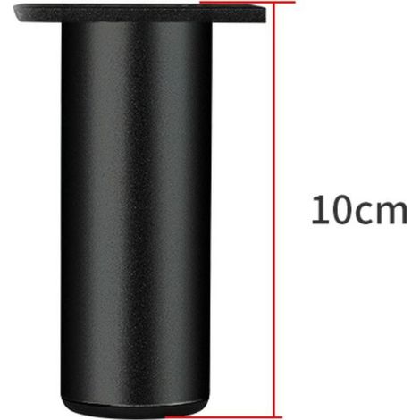 Ensemble de 4 coudes métalliques pour meubles SVARTA 10 cm Noir 10 cm (1/5)