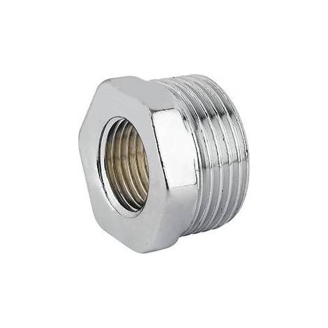 10 x RÉDUCTEUR HEXAGONAL MF EN LAITON CHROMÉ Dimensions : 1" x 3/4"