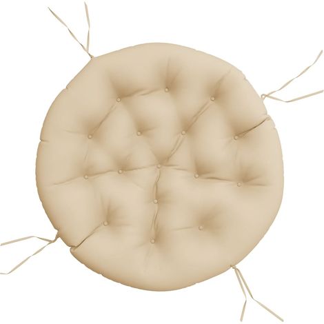 Maison Exclusive - Kissen Rund Beige Ø 100x11 cm Oxford-Gewebe