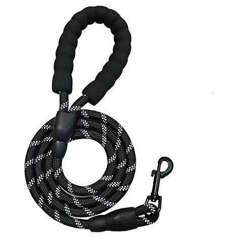 Corde de traction pour chien ne broie pas les mains corde de traction réfléchissante épaisse corde de chien de grande taille 1,5 mètre corde ronde fournitures pour animaux de compagnie (1/5)