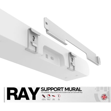 Sound Bar Stand, Easy Installation, White Fixings Included Floating Sound Bar Wall Mount Easy Installation White (1/5)