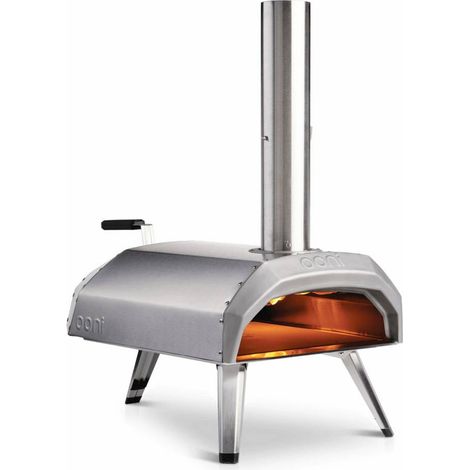 Four à pizza Ooni Karu 12 en acier inoxydable – Surface de cuisson 304,8 x 304,8 mm – Température max 500 °C – Préparation en 15 min (1/4)