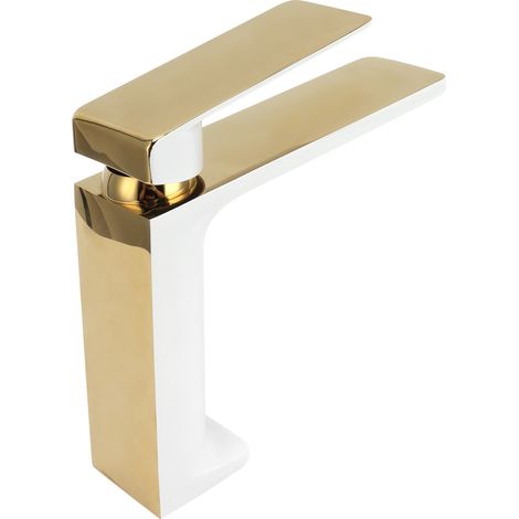 Robinet mitigeur eau chaude/eau froide, robinet de lavabo à bec unique et long manche pour salle de bain G1/2