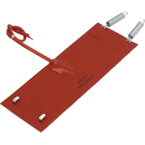 80W 250x90mm DC24V Silikon-Heizmatte, wasserdicht und isolierter Wassererhitzer für Fahrzeuge, Maschinen und Industrieanlagen. (1/5)