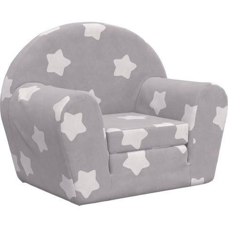 Canapé-lit,Canapé convertible pour enfants gris clair avec étoiles peluche douce CFW62943 (1/5)