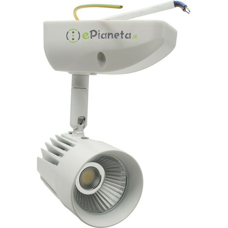 Faretto proiettore LED 11W spot soffitto orientabile bianco luce vetrina negozio fredda bianca 6500k (1/4)