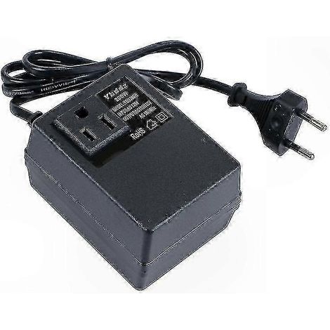 Adaptateur transformateur de puissance 110V-220V pour conversion de tension internationale - Compatible avec les prises américaines et européennes (1/2)