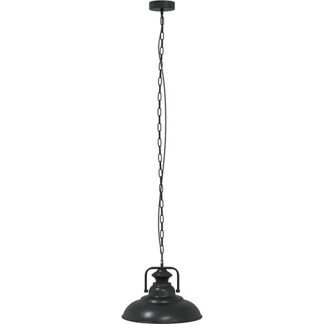 vidaXL Lampada a Sospensione E27 Nero Ø31 cm in Metallo (1/5)