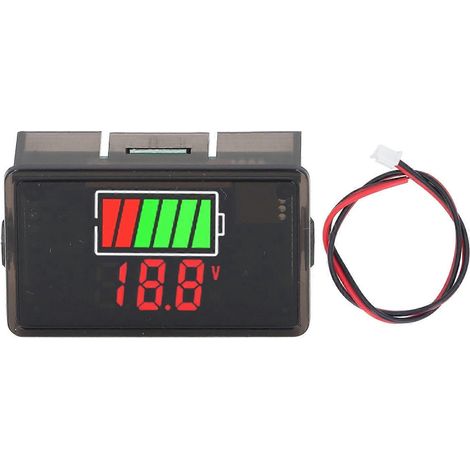 Moniteur de batterie numérique avec rétroéclairage LED et affichage de la tension pour voiture, moto et bateau