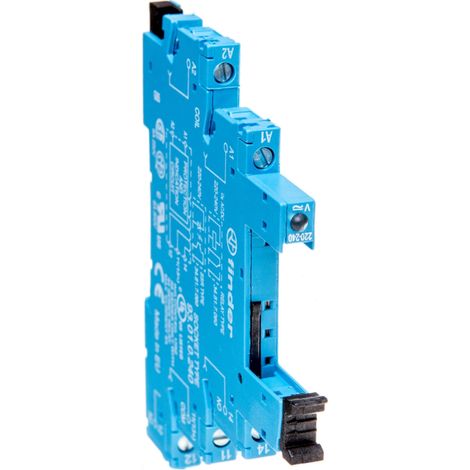 Zoccolo a profilo stretto da 6,2 mm per relè serie 34, 220-240 V CA/CC 93.01.0.240.0000