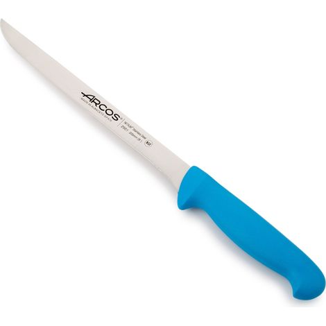 Colore - Prof 295123 in acciaio inox Nitrum e mango ergonomico blu Polipropilene e 20 lama cm, coperchio del display.