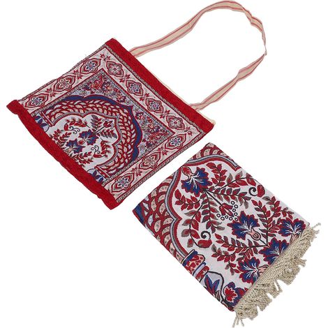 Strandtaschen- und Handtuchset, exquisit und stilvoll, aus weicher, schnelltrocknender Baumwolle, türkisches Material, ideal für Fitnessstudio, Picknick, Pool, Rot (1/5)