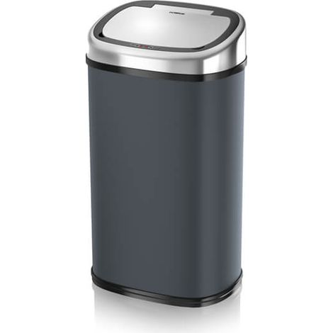 Tower T80902 Kitchen Bin with Sensor Lid, Automatic Soft-Close, Manual Override, 58 Litre, Charcoal
