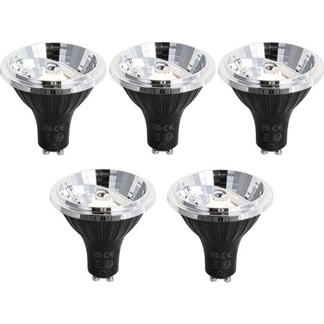 LUEDD Set di 5 Lampadine LED dimmerabili GU10 70mm 6.5W 600lm 2700K