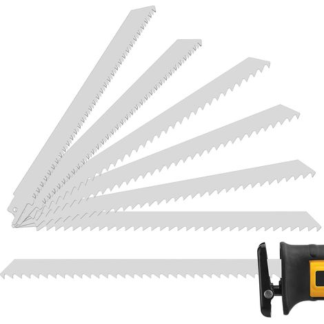 Reciprocating Saw Blades 228/305mm Stainless Steel for Bone and Meat Hacksaw with Storage Case for Cutting Beef, Frozen Meat, Bones (6 Pack) (1/5)