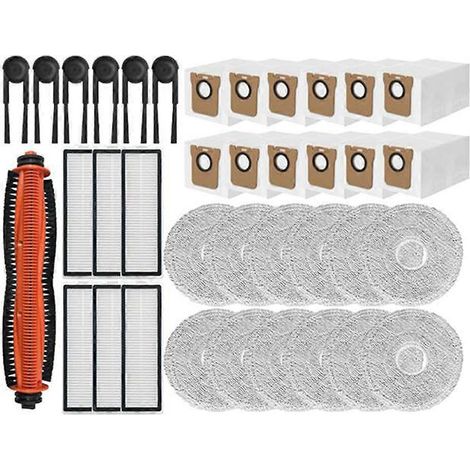 37-teiliges Set für den Xiaomi Mijia M40S OV31CN Staubsauger: verwicklungsfreie Rotationsbürste, HEPA-Filter, Reinigungstuch und Staubbeutel.