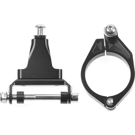 Titanium steering damper anti-roll mount for Aprilia GPR250/150R motorcycles.
