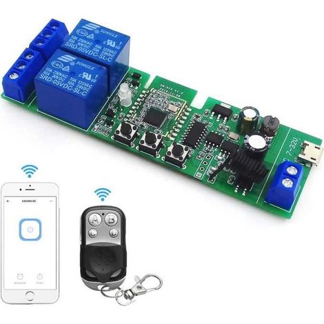 Interrupteur de Relais Intelligent Zigbee à 2 Canaux, Auto-verrouillage Réglable, Fonctionne avec Ewelink, Tuya Smart Life, Philips (1/3)
