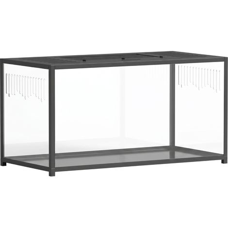 Grande cage pour hamster 100 x 50 x 52,5 cm en aluminium et acrylique avec couvercle ouvrant (1/5)