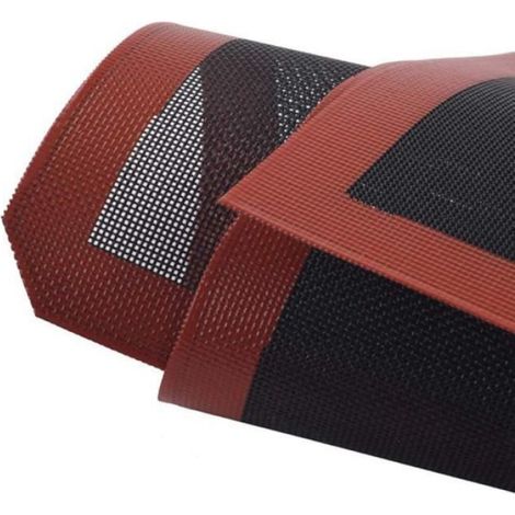 Tapis de cuisson - Cookie - Silicone de qualité alimentaire - 40x30 cm - Noir & rouge - Antiadhésif (1/4)