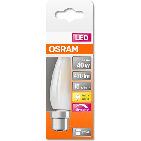 Ampoule LED, Culot: B22d, Blanc chaud, 2700 K, 5 W, équivalent à 40 W, LED Retrofit CLASSIC B DIM (1/5)