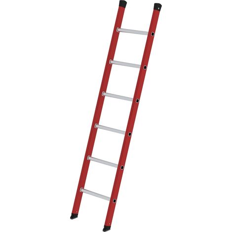 Günzburger Steigtechnik Echelle d'appui à échelons PRV/Alu sans traverse 6nombre de barreaux - 035006 (1/3)
