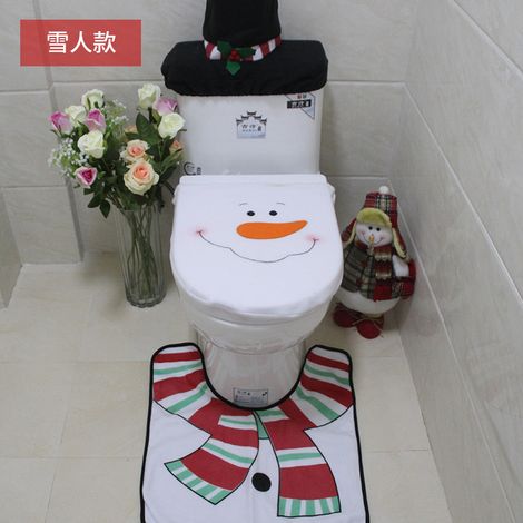 3-teiliges Set/Weihnachtsdeko-Sitz für Toilette und Badezimmer - Weihnachtsdeko-Zubehör (1/2)