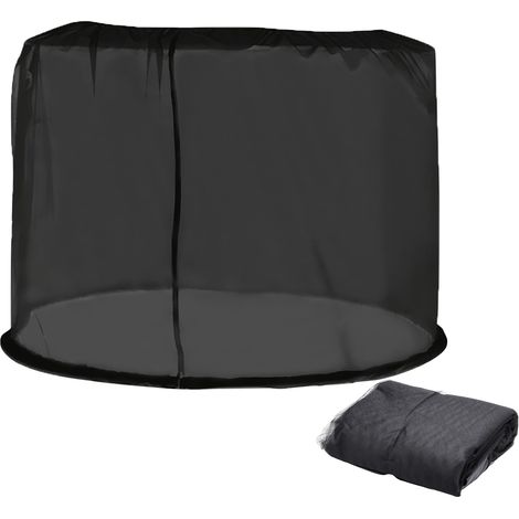 Sombrilla XL reversible con mosquitera, negra/blanca, poliéster, 300 x 230 cm (1/5)