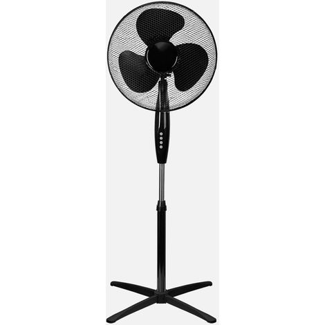 Ventilador De Pie Flip 45w Negro 3vel 3aspas 40d Orientable.Fijo Y Rotatorio Regx48x48cm