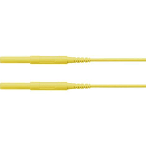 Testleitung schutzinger 4mm Stecker 200 cm gelb