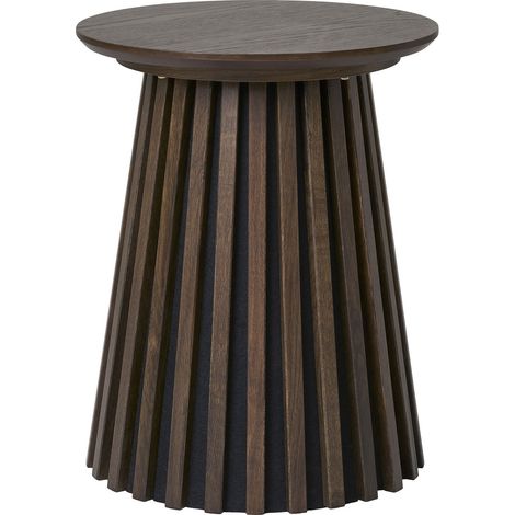 Tavolino d'appoggio Osaka in rovere affumicato ø40 cm
