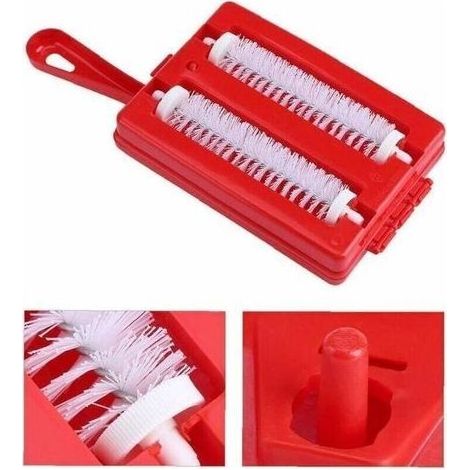pair 1pc Sweeper Tapis Handheld Double Brosse Crumb Dirt Nettoyant Pinceau Collecteur pour Débris Sofa Pet Brosse à Couleur Aléatoire-Fei Yu (1/3)
