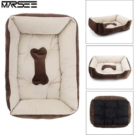 Panier pour Chien Lit XL 90 x 70 x 15 cm Dog Bed Coussin Matelas Animaux (1/4)