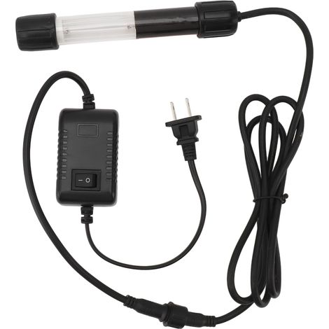 Ortviai Lampe UV Étanche 6 W pour Aquarium, Bassin et Filtre – Verre Quartz + ABS – Élimine les Algues Vertes (1/5)