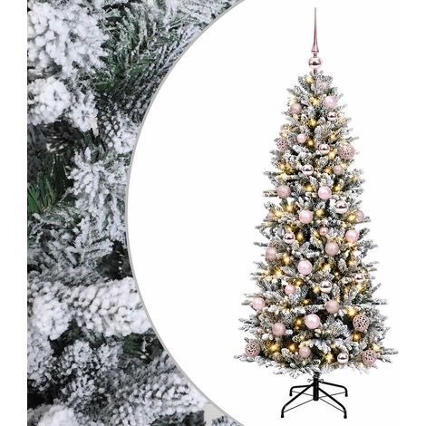 vidaXL Albero di Natale artificiale con palline 120 cm 150 LED (1/5)