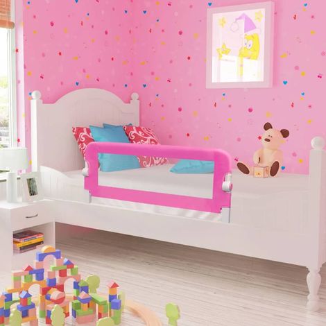 Barrière de lit, Garde-corps pour lit pour la prévention des chutes pour enfants pour enfants 102x42 cm Rose NKK37689 (1/5)