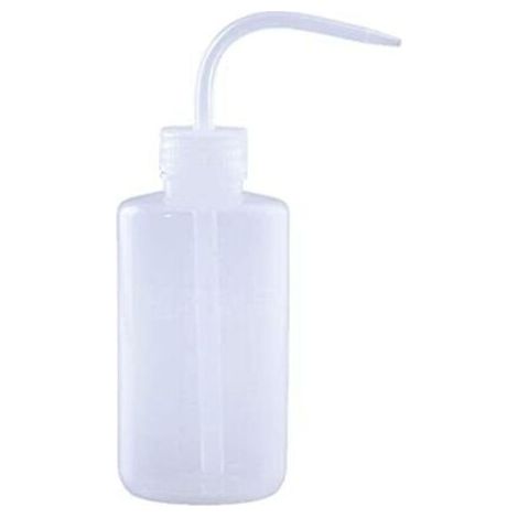 BUNTHAUS PA Sicherheitsflasche aus Kunststoff, schmale Öffnung, langes Rohr, Tropfwaschflasche, Tattoo, Wimpernreinigung, Waschflasche, Laborwaschflasche, 250 ml (1/4)