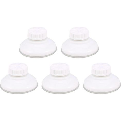 Lot de 5 ventouses rotatives en PVC de 6,1 cm avec tige filetée pour étagères de baignoire et de douche.-5pcs-White (1/4)