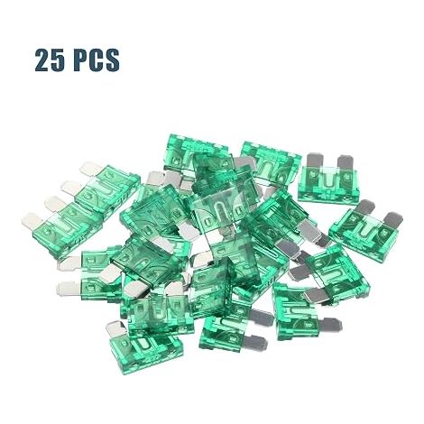 25pcs Blade Style Fuse 30A Blade Style Fuse for Car Boat Green (1/5)
