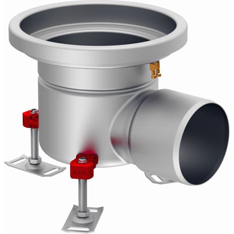 Siphon de sol hygiénique 157 ET rond DN75 horizontal avec GV 1.4301
