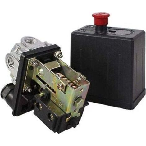 CREA Hochleistungs-Druckschalter-Steuerventil für 240 V, 175 psi Luftkompressor – Schwarz
