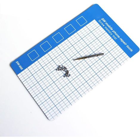 Tapis antistatique pour vis, 145 x 90 mm, pour outils de réparation de téléphones portables, bleu (1/5)