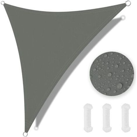 Voile d'ombrage Triangle 2 2 2m,,Auvent Imperméable UV Protection, Imperméable Toile Ombrage (1/4)